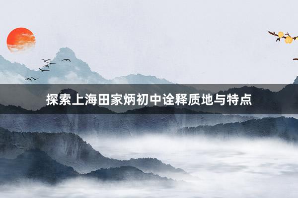 探索上海田家炳初中诠释质地与特点